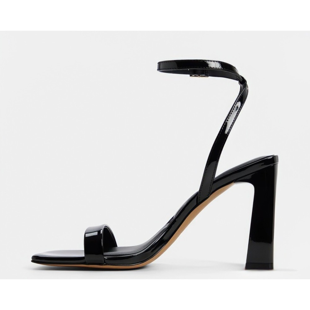 Women's Black Heels Strappy Wrap Platform  Sandals Classic Capsule Piece 7